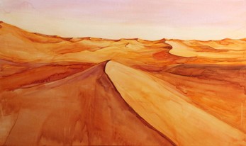 Lia Aminov, Desert, watercolor painting, 90x55 cm, 2022.jpg