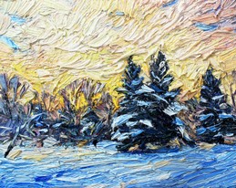 Lia Aminov Winter sunrise, 24x30 cm, 2018.jpg