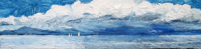 Lia Aminov Sky and sailboats, 20x80 cm, 2015.jpg