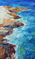 Lia Aminov The Adriatic coast of Salento, 30x50 cm, 2017.jpg