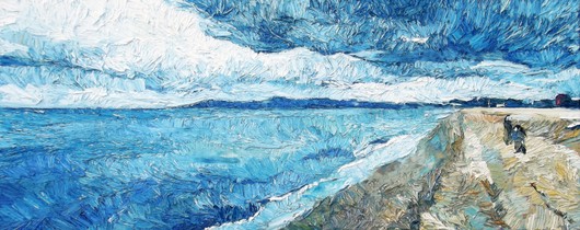 Lia Aminov Winter beach, 100x40 cm, 2017.jpg